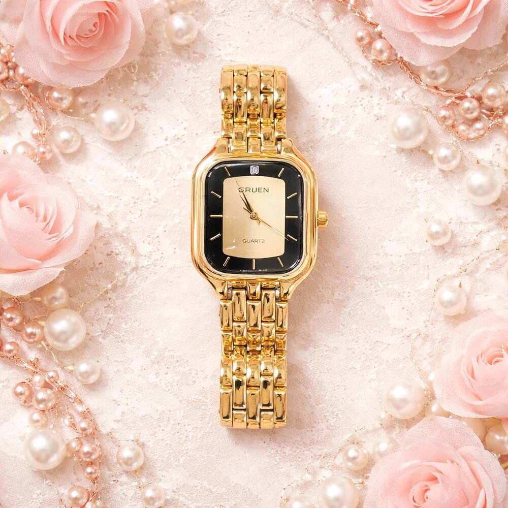 Gruen Men's Vintage Diamond Gold Cocktail Watch Serial Number 243‎ - Y481